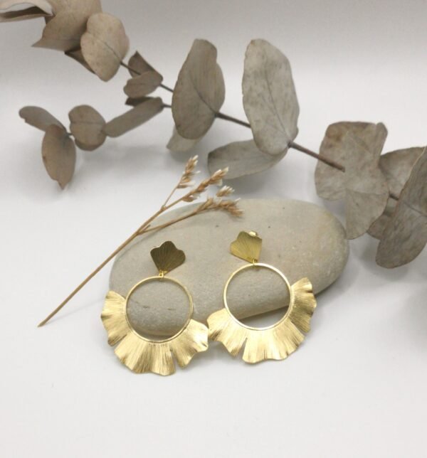 Boucles d'oreilles Pétales rondes