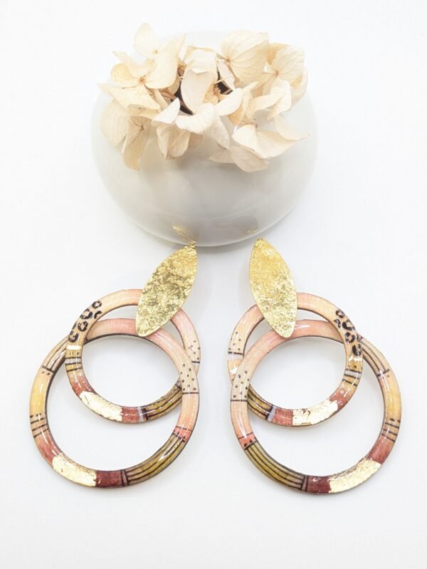 Boucles d'oreilles "entremêlées terra"
